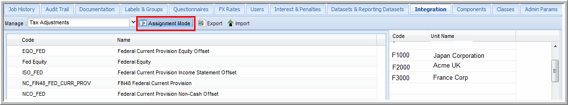 2014.0 integration assignment mode