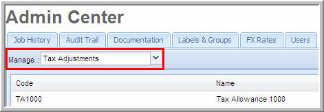 2014.0 manage tax adjustments