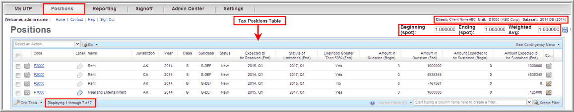 2014.0 positions table