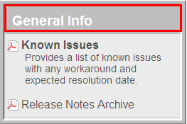 General Information links