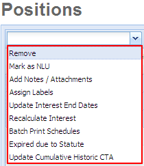 select an action list